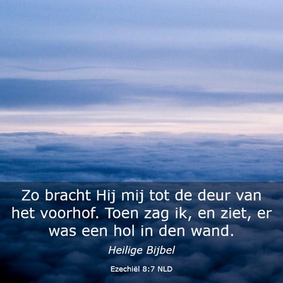 Picture 03 - Ezechiël 8:7 NLD - Zo bracht Hij mij tot de deur van het voorhof. - Bible Verse Picture
