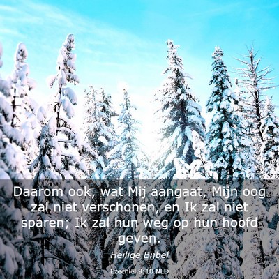 Picture 03 - Ezechiël 9:10 NLD - Daarom ook, wat Mij aangaat, Mijn oog zal niet - Bible Verse Picture