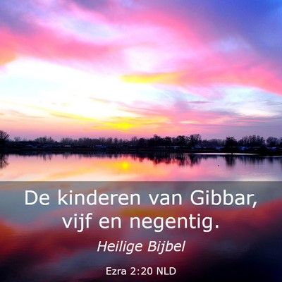 Picture 03 - Ezra 2:20 NLD - De kinderen van Gibbar, vijf en - Bible Verse Picture