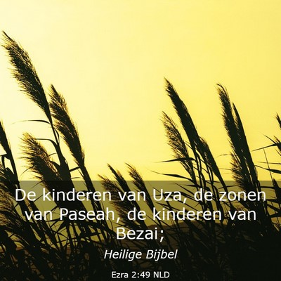 Picture 03 - Ezra 2:49 NLD - De kinderen van Uza, de zonen van Paseah, de - Bible Verse Picture