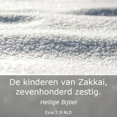 Picture 03 - Ezra 2:9 NLD - De kinderen van Zakkai, zevenhonderd - Bible Verse Picture