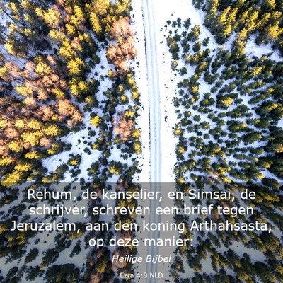 Picture 03 - Ezra 4:8 NLD - Rehum, de kanselier, en Simsai, de schrijver, - Bible Verse Picture