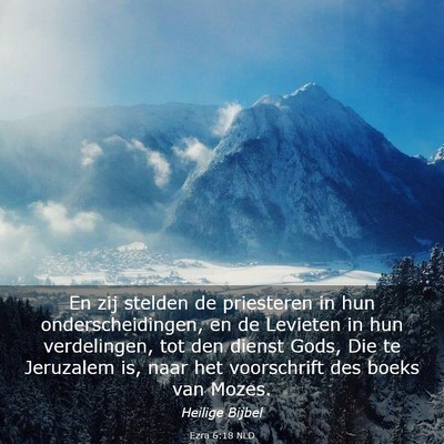 Picture 03 - Ezra 6:18 NLD - En zij stelden de priesteren in hun - Bible Verse Picture