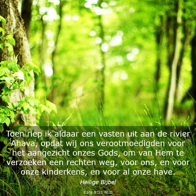 Picture 03 - Ezra 8:21 NLD - Toen riep ik aldaar een vasten uit aan de rivier - Bible Verse Picture