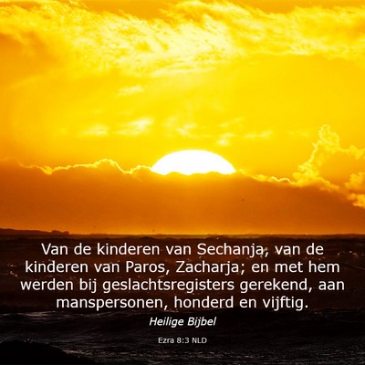 Picture 03 - Ezra 8:3 NLD - Van de kinderen van Sechanja, van de kinderen van - Bible Verse Picture