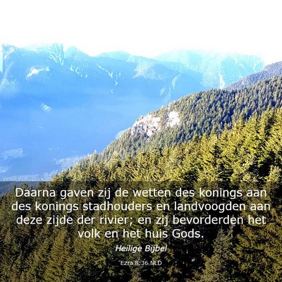 Picture 03 - Ezra 8:36 NLD - Daarna gaven zij de wetten des konings aan des - Bible Verse Picture