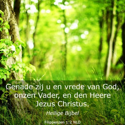 Picture 03 - Filippenzen 1:2 NLD - Genade zij u en vrede van God, onzen Vader, en - Bible Verse Picture