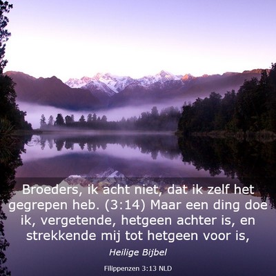 Picture 03 - Filippenzen 3:13 NLD - Broeders, ik acht niet, dat ik zelf het gegrepen - Bible Verse Picture