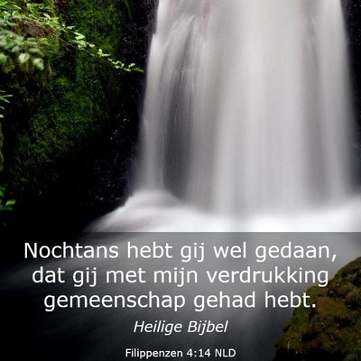 Picture 03 - Filippenzen 4:14 NLD - Nochtans hebt gij wel gedaan, dat gij met mijn - Bible Verse Picture