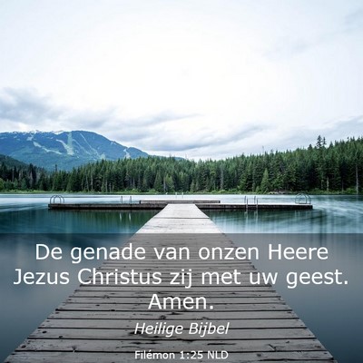 Picture 03 - Filémon 1:25 NLD - De genade van onzen Heere Jezus Christus zij met - Bible Verse Picture