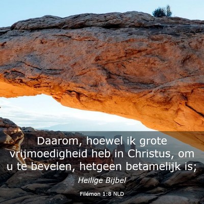Picture 03 - Filémon 1:8 NLD - Daarom, hoewel ik grote vrijmoedigheid heb in - Bible Verse Picture