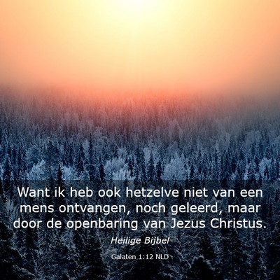Picture 03 - Galaten 1:12 NLD - Want ik heb ook hetzelve niet van een mens - Bible Verse Picture