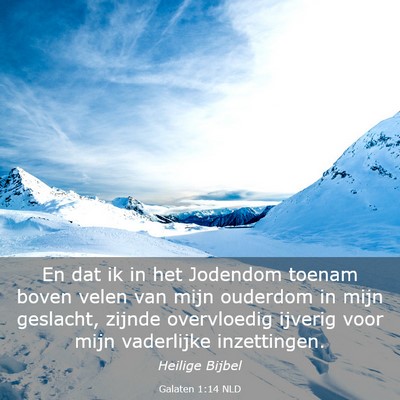Picture 03 - Galaten 1:14 NLD - En dat ik in het Jodendom toenam boven velen van - Bible Verse Picture