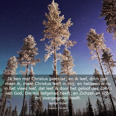 Picture 03 - Galaten 2:20 NLD - Ik ben met Christus gekruist; en ik leef, doch - Bible Verse Picture