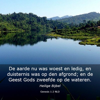 Picture 03 - Genesis 1:2 NLD - De aarde nu was woest en ledig, en duisternis was - Bible Verse Picture