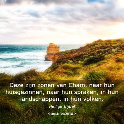 Picture 03 - Genesis 10:20 NLD - Deze zijn zonen van Cham, naar hun huisgezinnen, - Bible Verse Picture