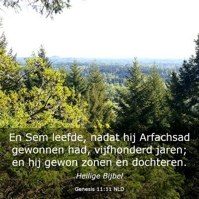 Picture 03 - Genesis 11:11 NLD - En Sem leefde, nadat hij Arfachsad gewonnen had, - Bible Verse Picture
