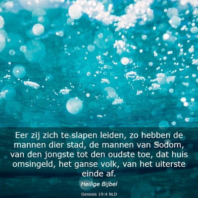 Picture 03 - Genesis 19:4 NLD - Eer zij zich te slapen leiden, zo hebben de - Bible Verse Picture