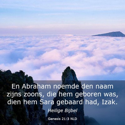 Picture 03 - Genesis 21:3 NLD - En Abraham noemde den naam zijns zoons, die hem - Bible Verse Picture