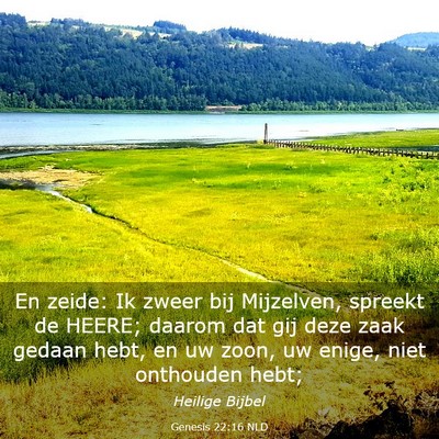 Picture 03 - Genesis 22:16 NLD - En zeide: Ik zweer bij Mijzelven, spreekt de - Bible Verse Picture