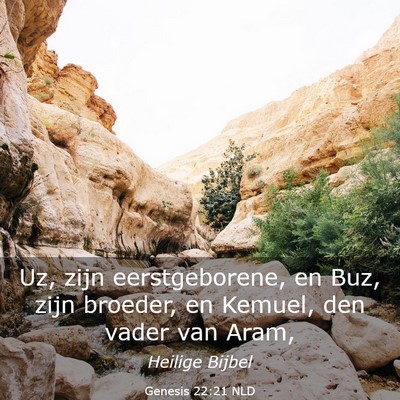 Picture 03 - Genesis 22:21 NLD - Uz, zijn eerstgeborene, en Buz, zijn broeder, en - Bible Verse Picture