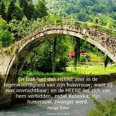 Picture 03 - Genesis 25:21 NLD - En Izak bad den HEERE zeer in de tegenwoordigheid - Bible Verse Picture