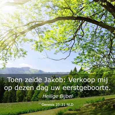 Picture 03 - Genesis 25:31 NLD - Toen zeide Jakob: Verkoop mij op dezen dag uw - Bible Verse Picture