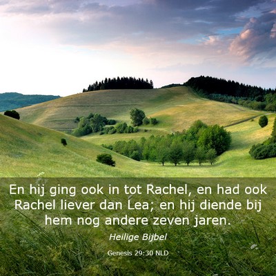 Picture 03 - Genesis 29:30 NLD - En hij ging ook in tot Rachel, en had ook Rachel - Bible Verse Picture