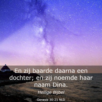 Picture 03 - Genesis 30:21 NLD - En zij baarde daarna een dochter; en zij noemde - Bible Verse Picture