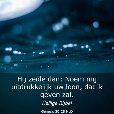 Picture 03 - Genesis 30:28 NLD - Hij zeide dan: Noem mij uitdrukkelijk uw loon, - Bible Verse Picture