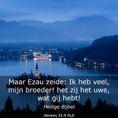 Picture 03 - Genesis 33:9 NLD - Maar Ezau zeide: Ik heb veel, mijn broeder! het - Bible Verse Picture