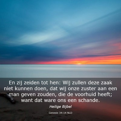 Picture 03 - Genesis 34:14 NLD - En zij zeiden tot hen: Wij zullen deze zaak niet - Bible Verse Picture
