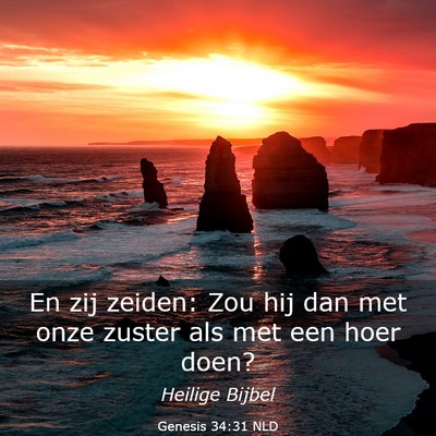 Picture 03 - Genesis 34:31 NLD - En zij zeiden: Zou hij dan met onze zuster als - Bible Verse Picture