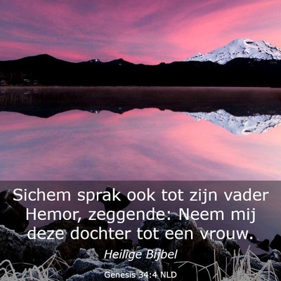 Picture 03 - Genesis 34:4 NLD - Sichem sprak ook tot zijn vader Hemor, zeggende: - Bible Verse Picture
