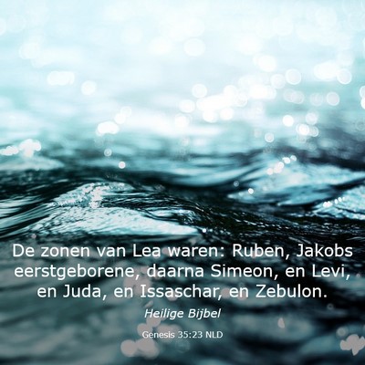 Picture 03 - Genesis 35:23 NLD - De zonen van Lea waren: Ruben, Jakobs - Bible Verse Picture
