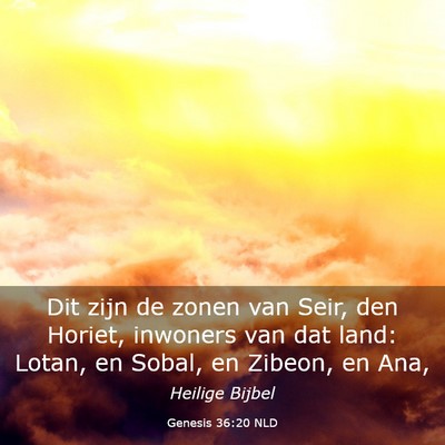 Picture 03 - Genesis 36:20 NLD - Dit zijn de zonen van Seir, den Horiet, inwoners - Bible Verse Picture