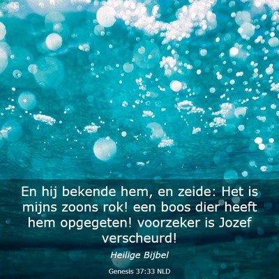 Picture 03 - Genesis 37:33 NLD - En hij bekende hem, en zeide: Het is mijns zoons - Bible Verse Picture