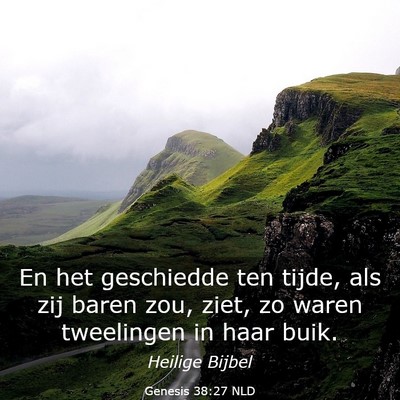 Picture 03 - Genesis 38:27 NLD - En het geschiedde ten tijde, als zij baren zou, - Bible Verse Picture