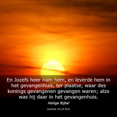 Picture 03 - Genesis 39:20 NLD - En Jozefs heer nam hem, en leverde hem in het - Bible Verse Picture