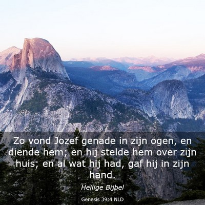 Picture 03 - Genesis 39:4 NLD - Zo vond Jozef genade in zijn ogen, en diende hem; - Bible Verse Picture