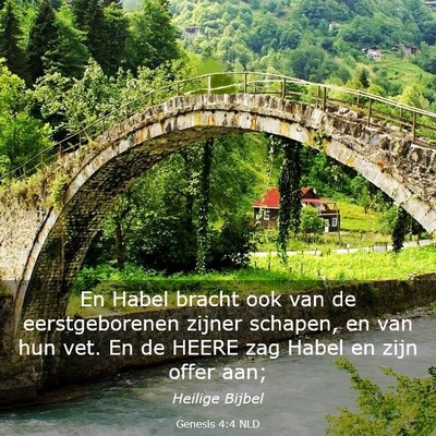 Picture 03 - Genesis 4:4 NLD - En Habel bracht ook van de eerstgeborenen zijner - Bible Verse Picture