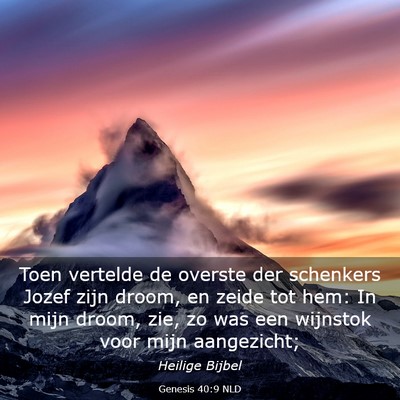 Picture 03 - Genesis 40:9 NLD - Toen vertelde de overste der schenkers Jozef zijn - Bible Verse Picture