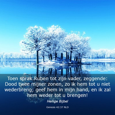 Picture 03 - Genesis 42:37 NLD - Toen sprak Ruben tot zijn vader, zeggende: Dood - Bible Verse Picture