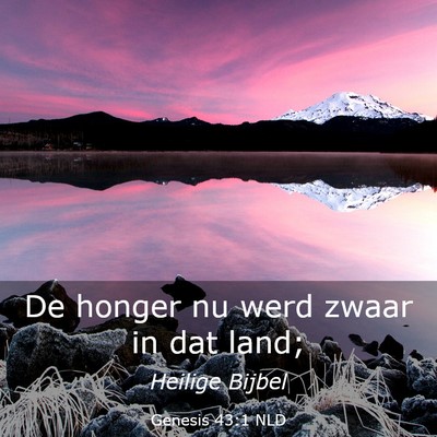 Picture 03 - Genesis 43:1 NLD - De honger nu werd zwaar in dat - Bible Verse Picture