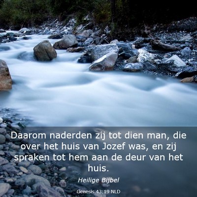 Picture 03 - Genesis 43:19 NLD - Daarom naderden zij tot dien man, die over het - Bible Verse Picture