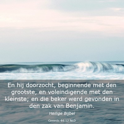 Picture 03 - Genesis 44:12 NLD - En hij doorzocht, beginnende met den grootste, en - Bible Verse Picture