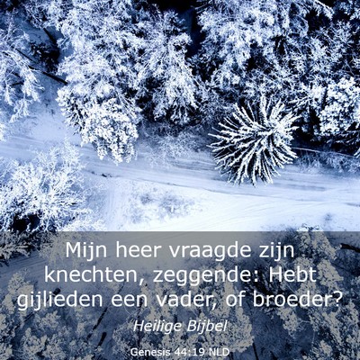 Picture 03 - Genesis 44:19 NLD - Mijn heer vraagde zijn knechten, zeggende: Hebt - Bible Verse Picture