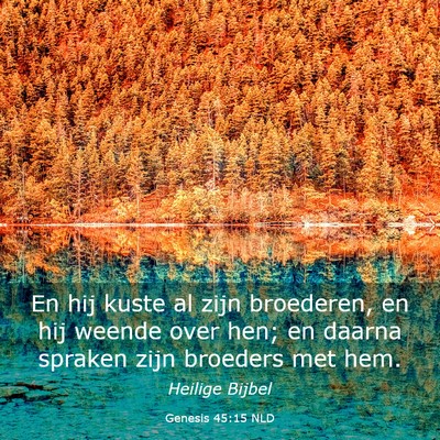 Picture 03 - Genesis 45:15 NLD - En hij kuste al zijn broederen, en hij weende - Bible Verse Picture