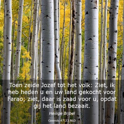 Picture 03 - Genesis 47:23 NLD - Toen zeide Jozef tot het volk: Ziet, ik heb heden - Bible Verse Picture