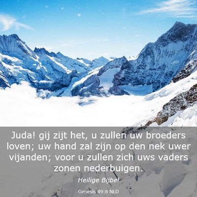 Picture 03 - Genesis 49:8 NLD - Juda! gij zijt het, u zullen uw broeders loven; - Bible Verse Picture